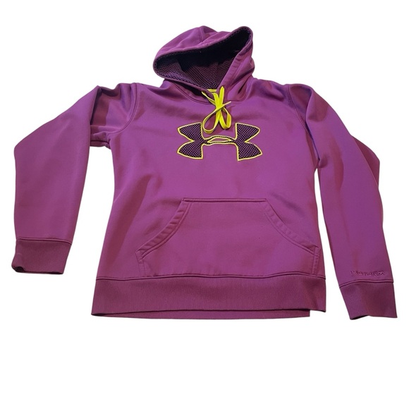 Under Armour Tops - Under Armour Purple and Yellow Sweatshirt Hoodie